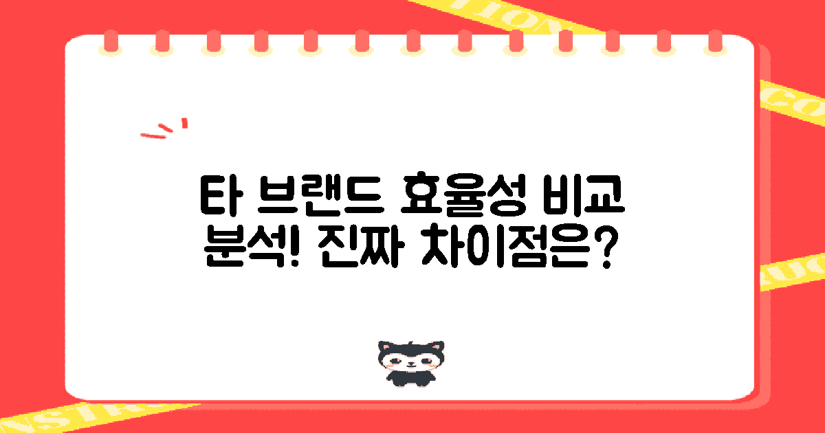 비교: 타 브랜드와 효율성