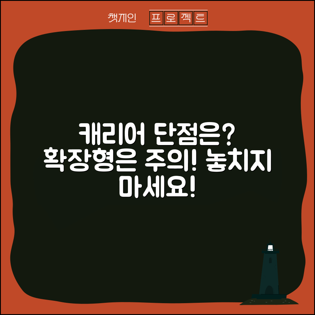 확장형 캐리어 단점, 알고 계신가요?
