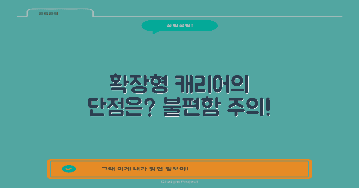 확장형 캐리어의 단점은?