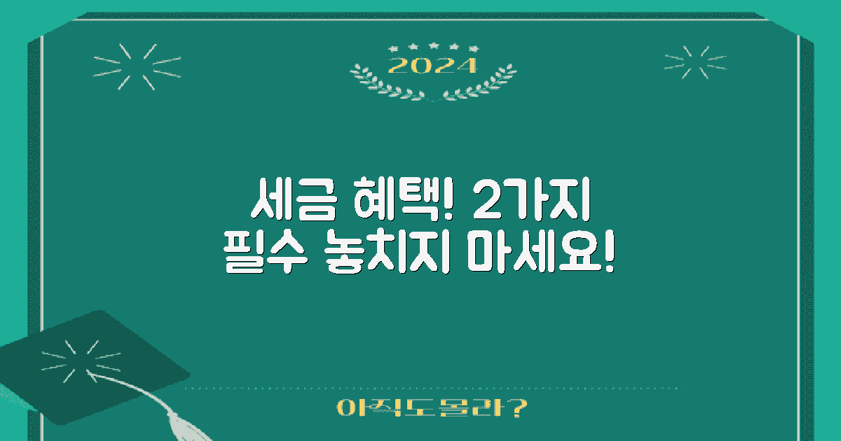 2가지 세금 혜택