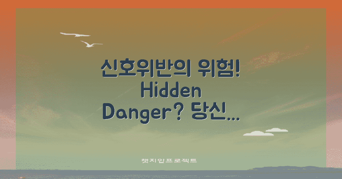 신호위반의 숨은 위험은?