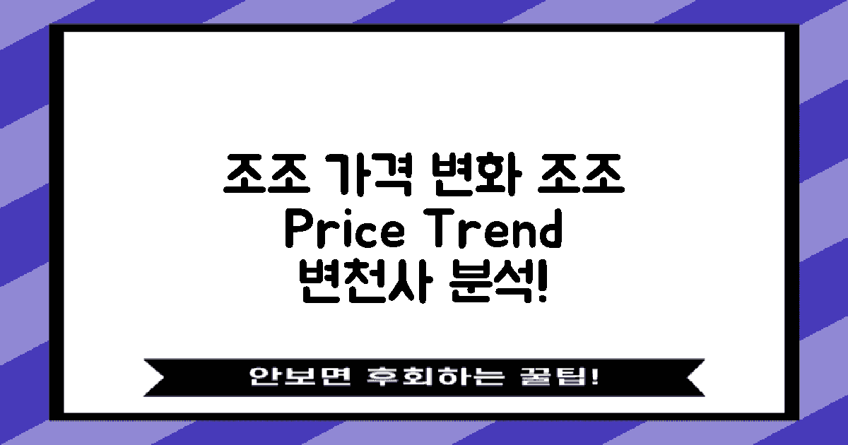 조조가격 변천사 분석