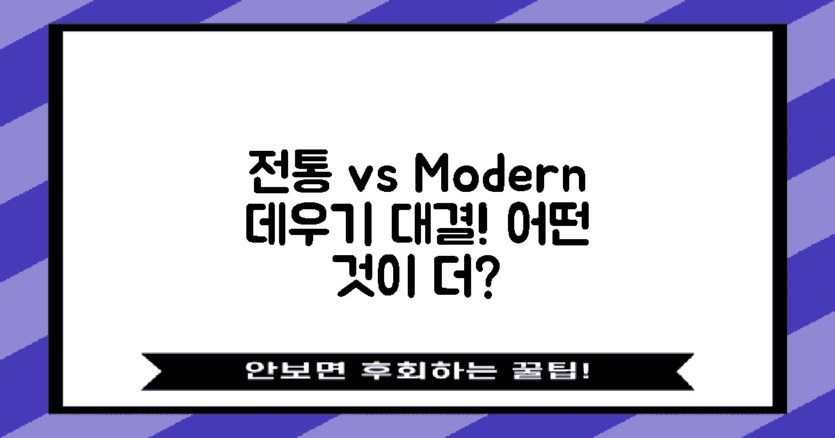 전통 vs 현대 데우기