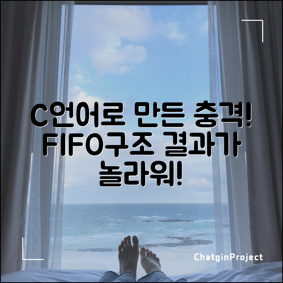 충격적인 C언어로 배열을 이용한 FIFO 구조 만들기, 결과에 깜짝 놀랄 거예요!