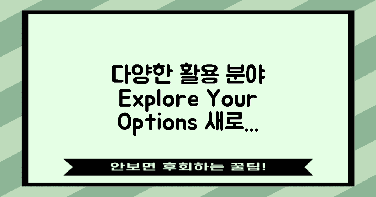 다양한 활용 분야 탐색