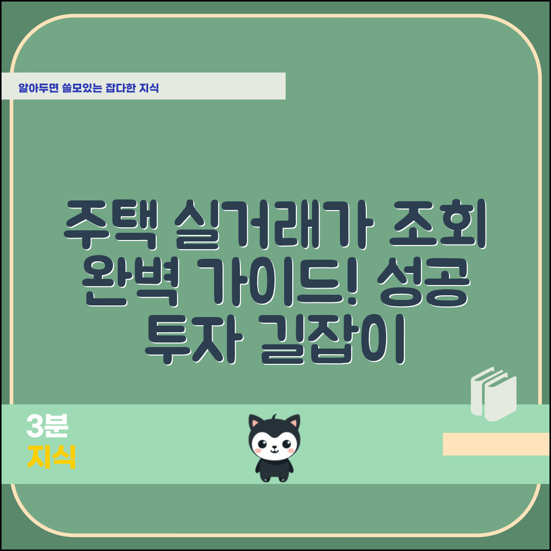 주택 실거래가 조회 완벽 가이드: 성공 투자로 가는 길