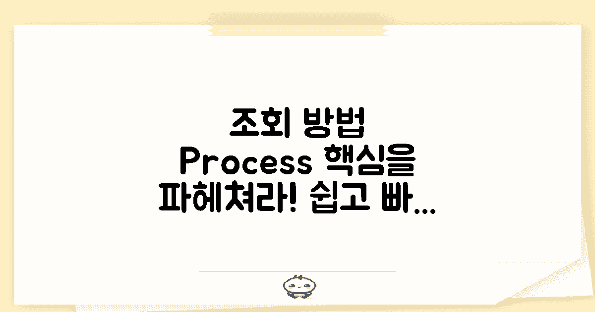 조회 방법 및 과정