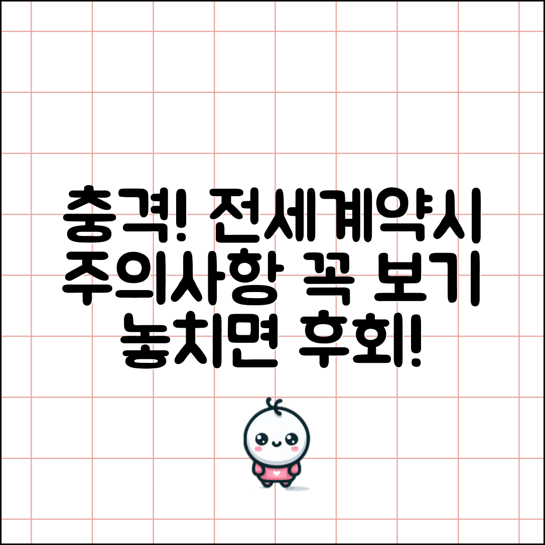 충격적인 전세계약시 유의사항! 놓치면 후회할 결과들