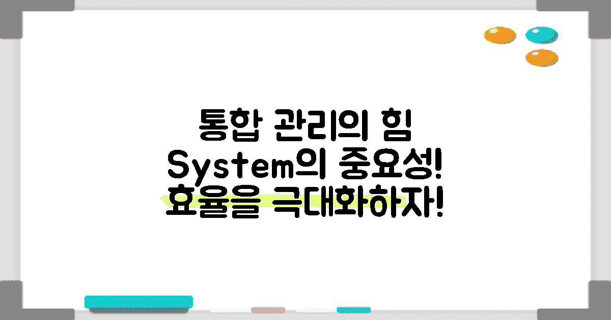 통합 관리 시스템의 중요성