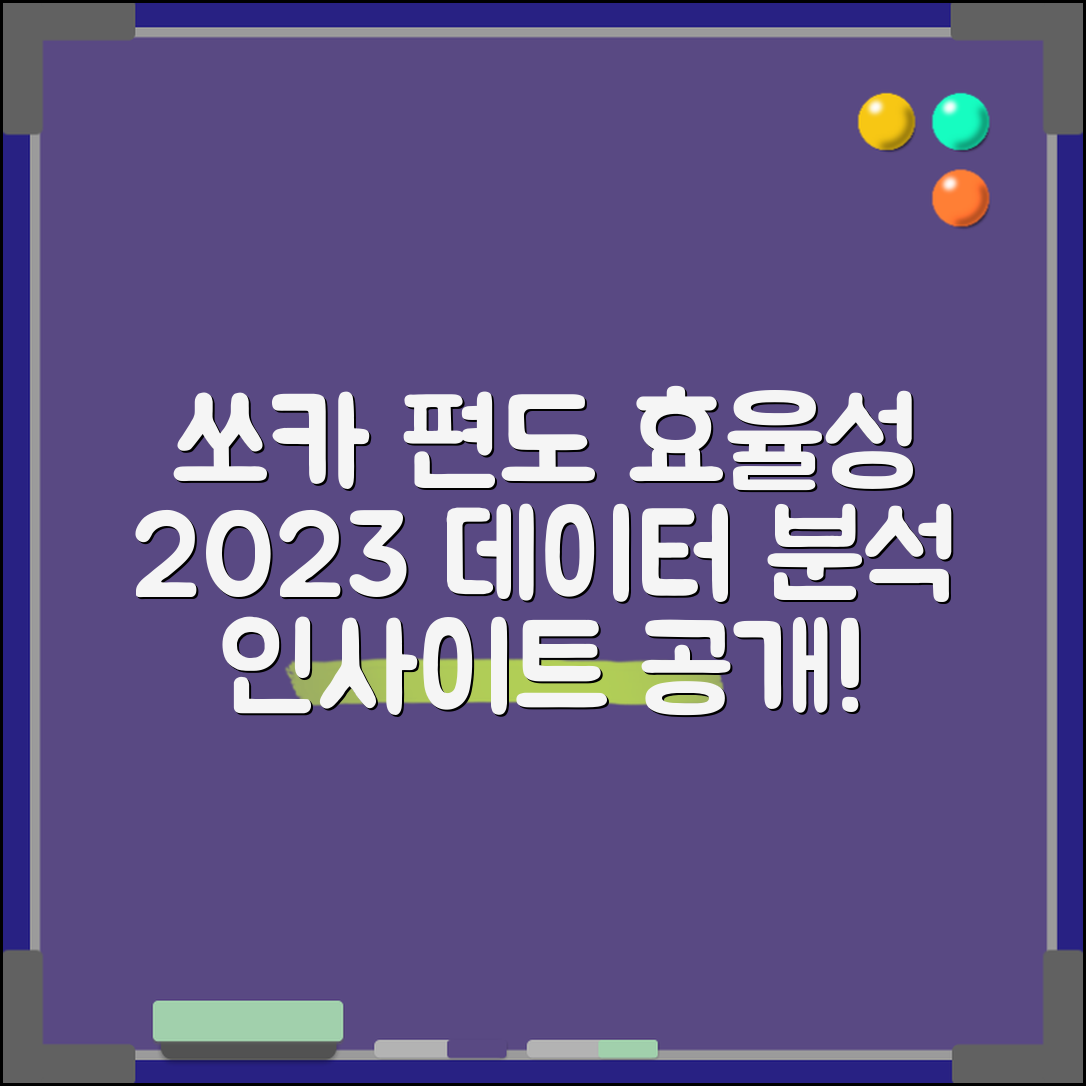 쏘카 편도의 효율성 분석: 2023년 데이터 인사이트