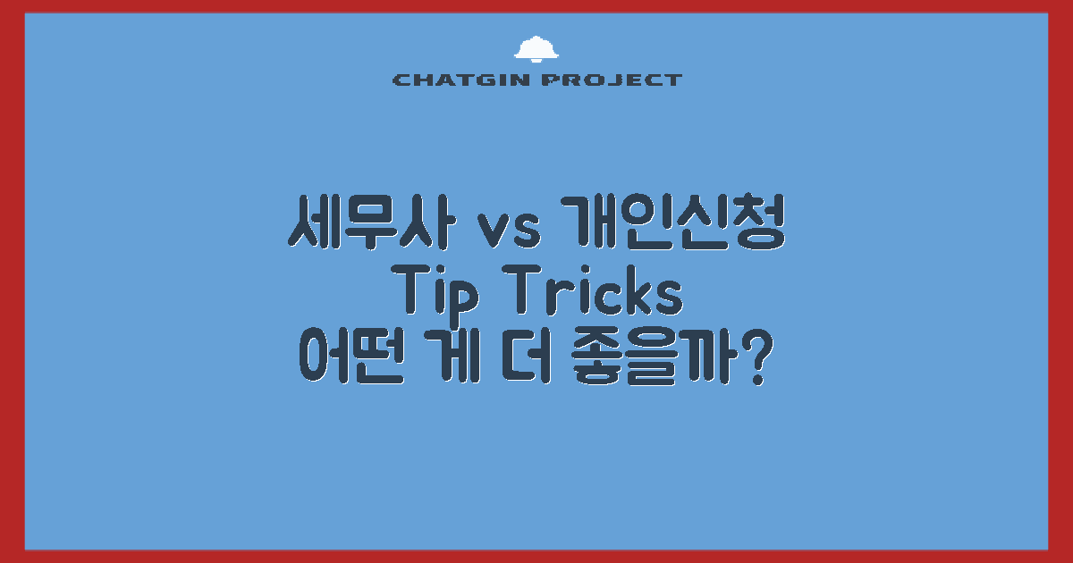 세무사 vs 개인 신청 팁