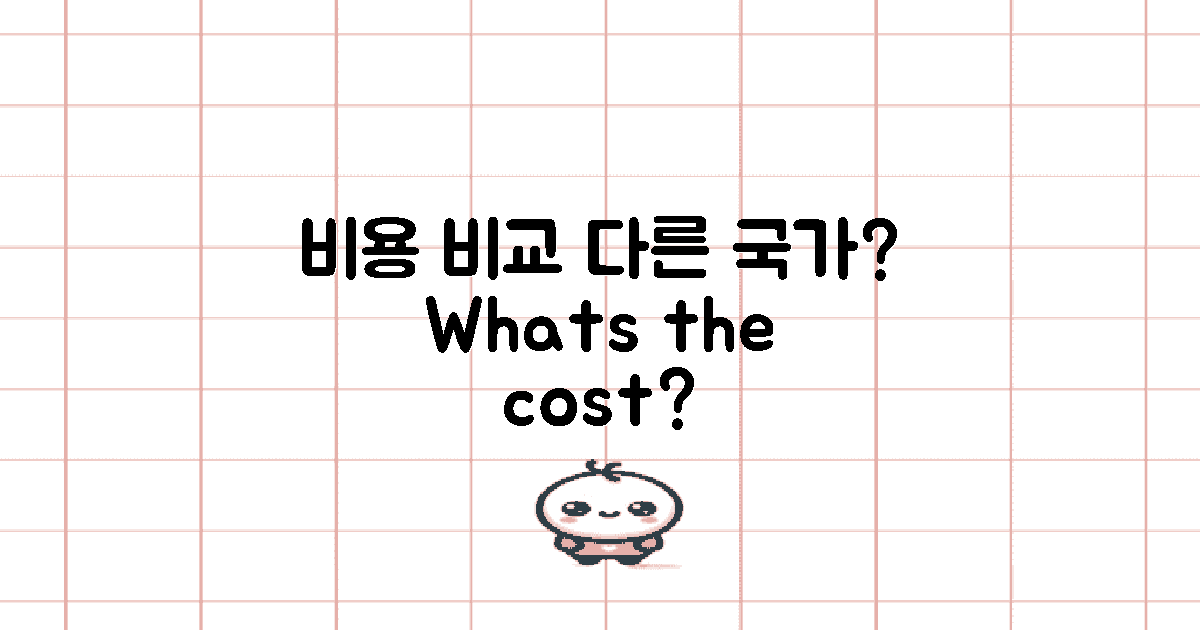 다른 국가의 비용은?