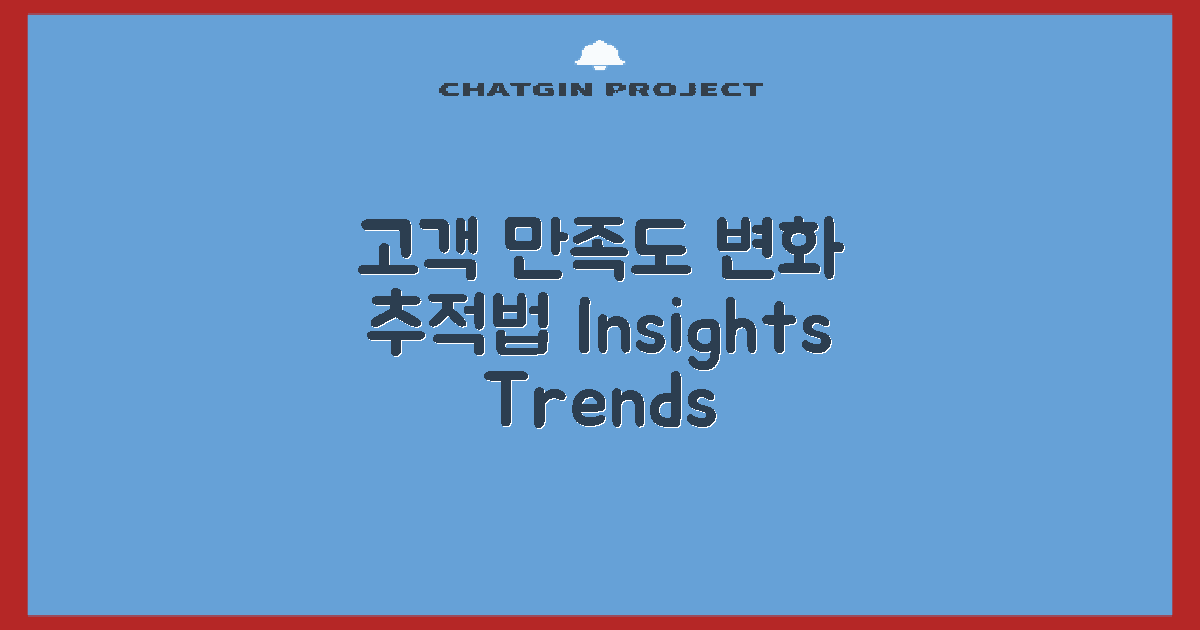 고객 만족도 변화 추적