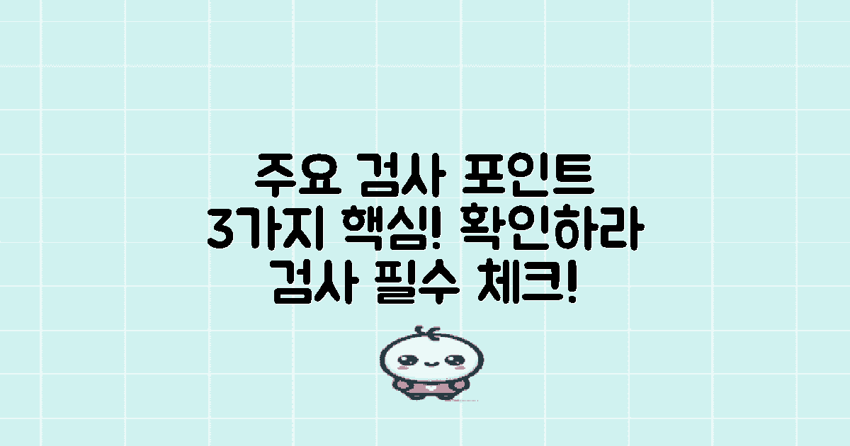 3가지 주요 검사 포인트