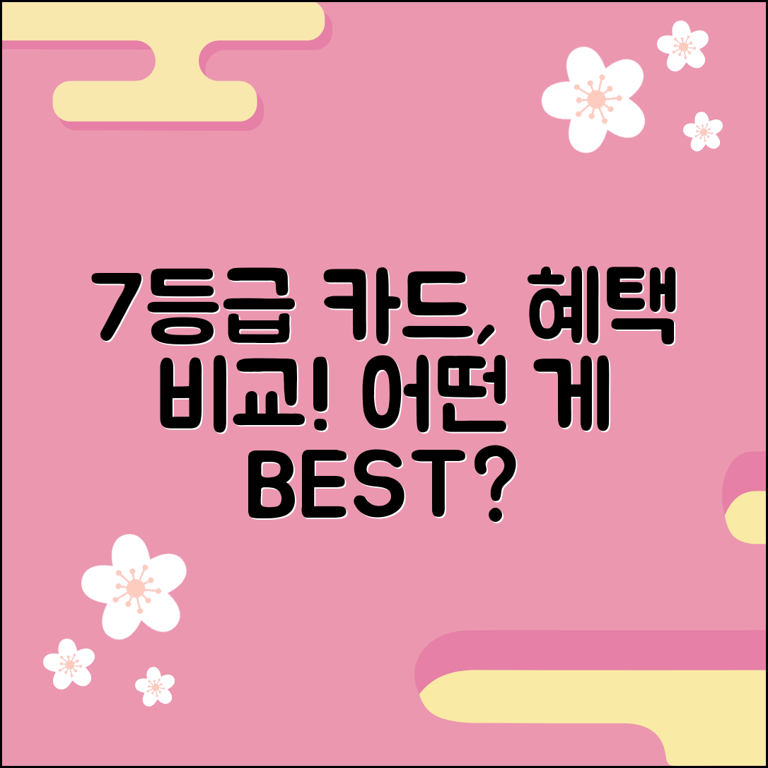 7등급 신용카드, 어떤 혜택이 더 매력적일까?