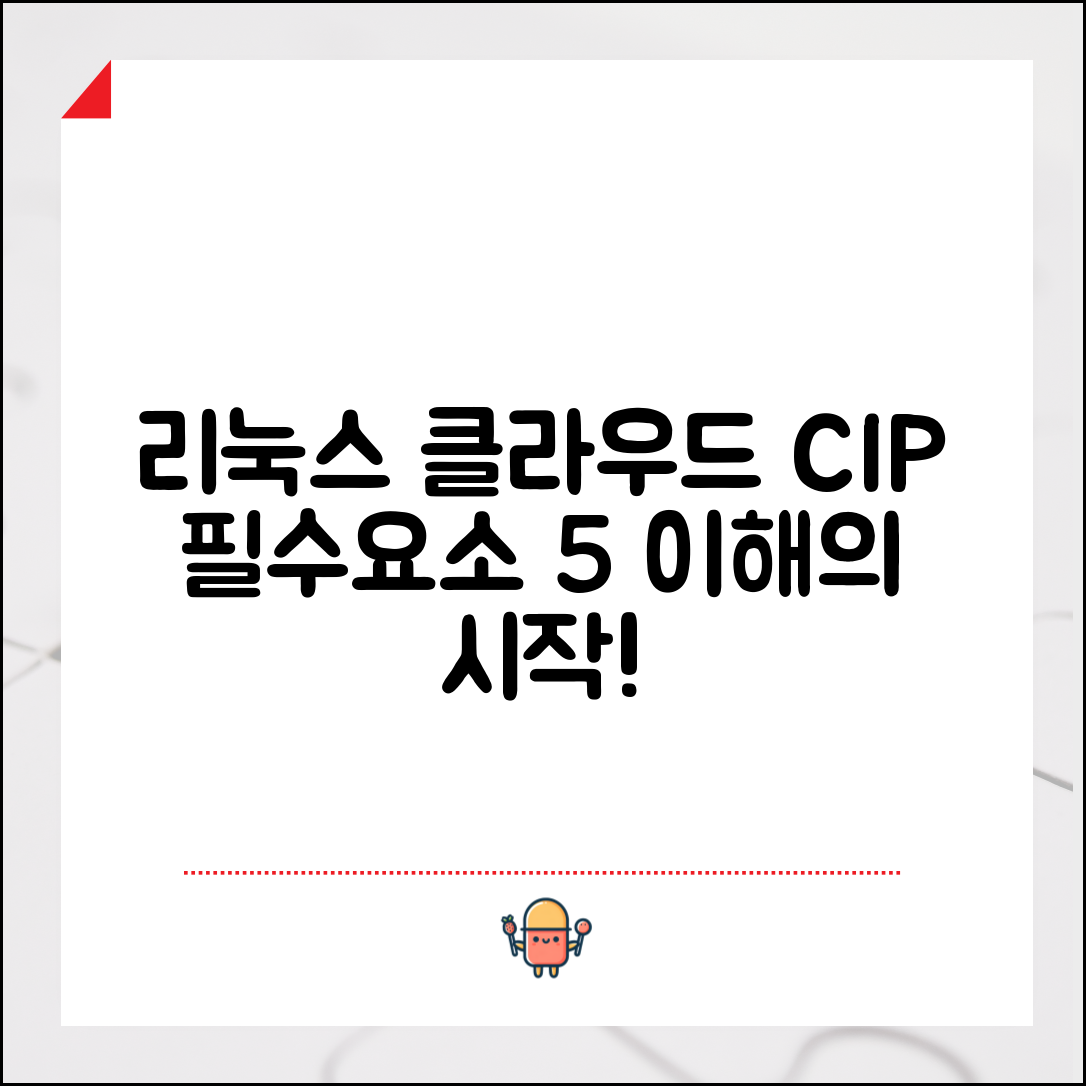 리눅스 클라우드 CIP 개념 이해하기 위한 5가지 필수 요소