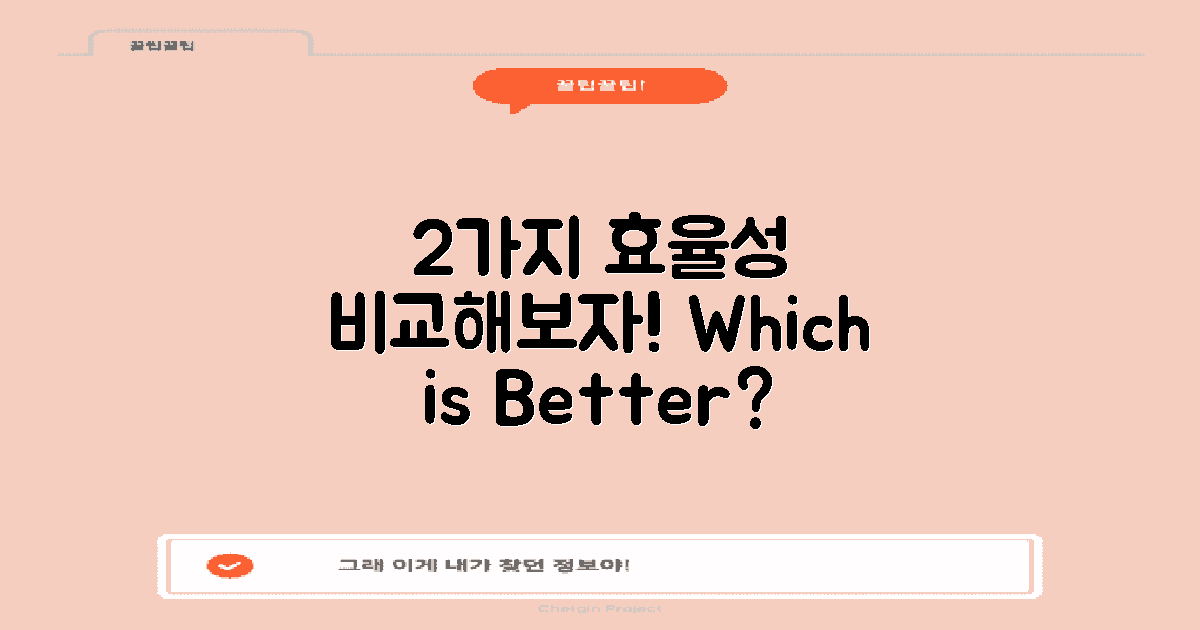 2가지 효율성 비교