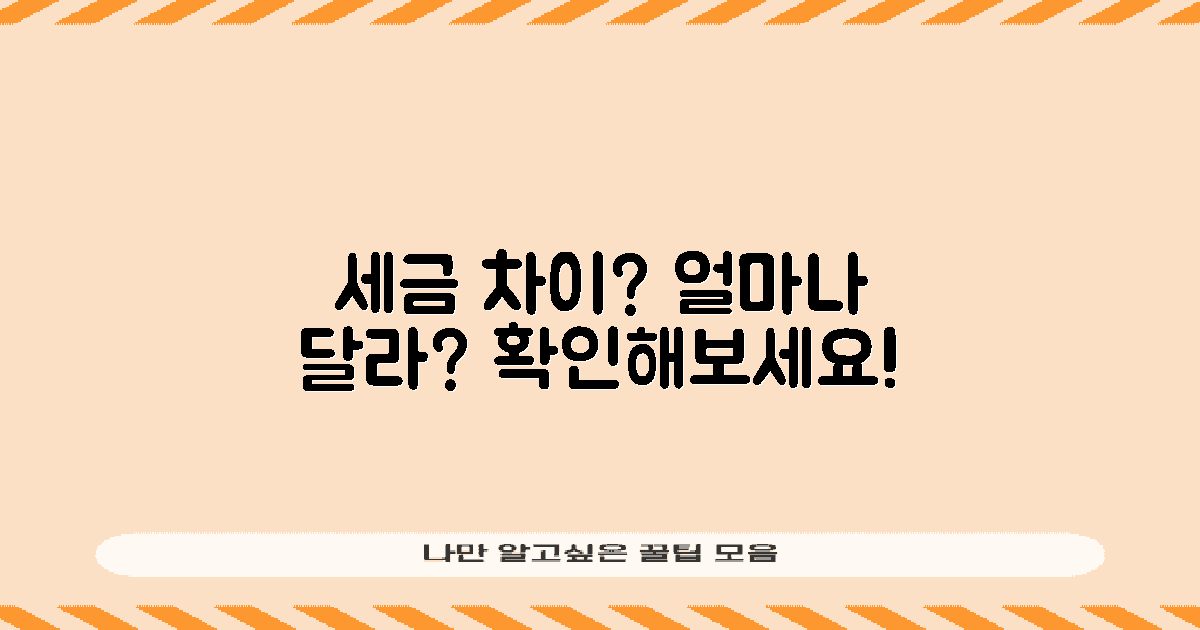 세금 차이는 얼마나 될까?