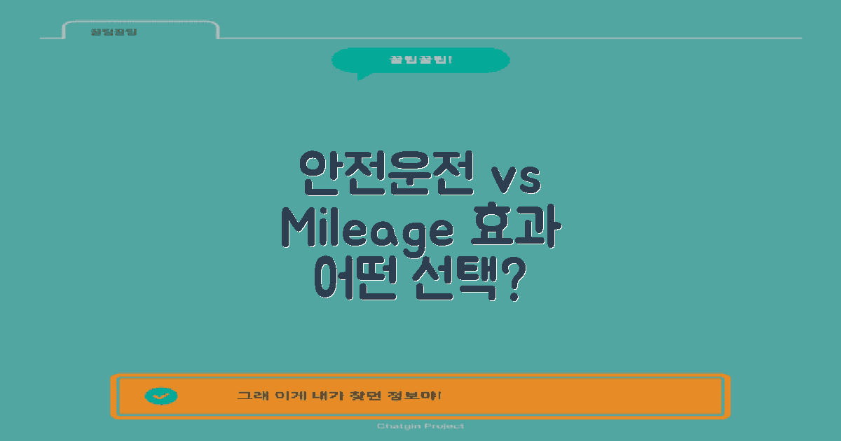 안전운전 vs 마일리지 효과