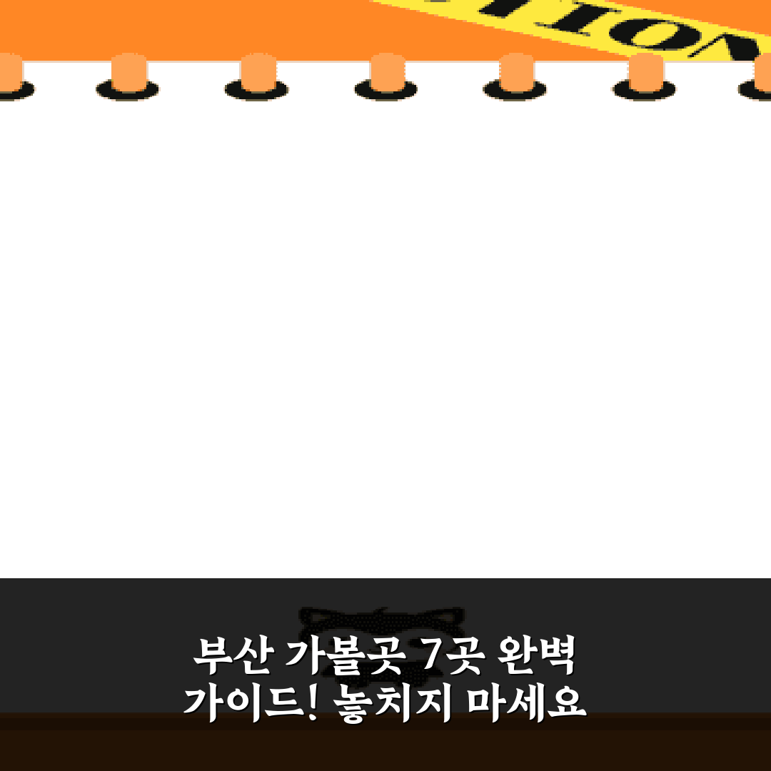 부산 가볼곳 7곳 완벽 가이드! 놓치지 마세요