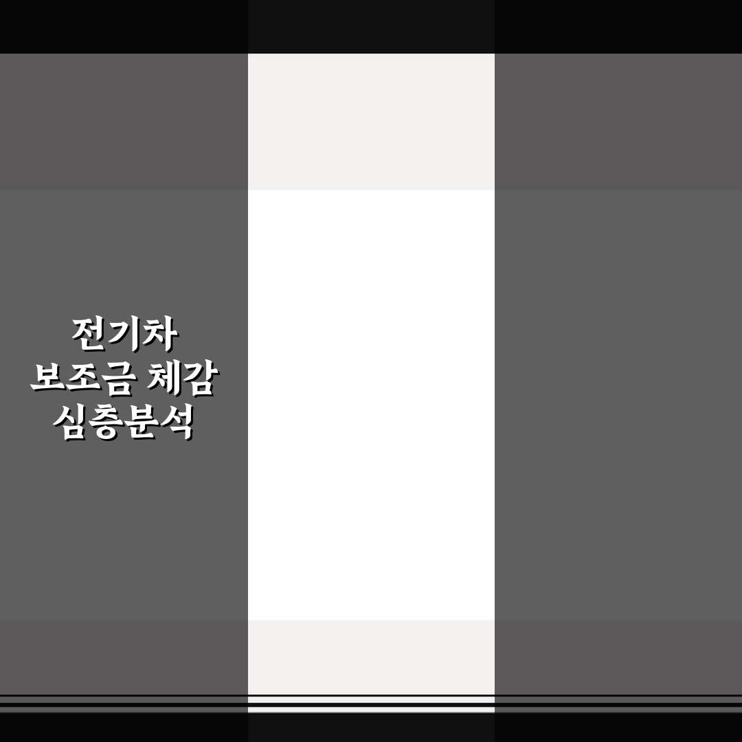 전기차 보조금 체감 심층분석 5가지 판단 기준 총정리