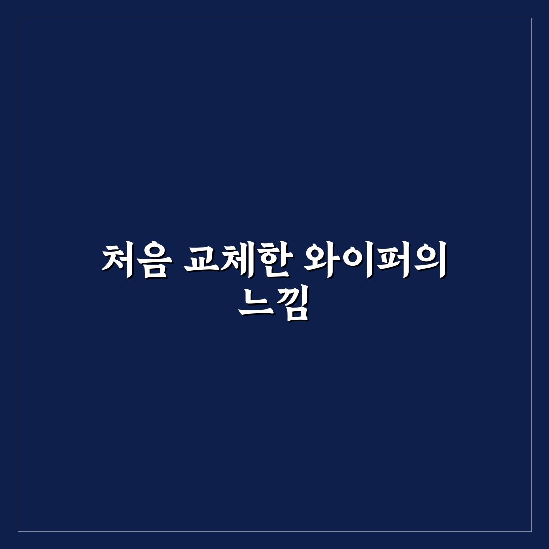 중고차 와이퍼 교체 직접 써본 후기와 교체 방법 안내