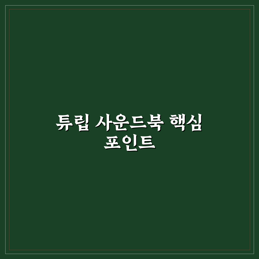 튤립 사운드북 세트 구매 전 꼭 확인할 5가지 기준
