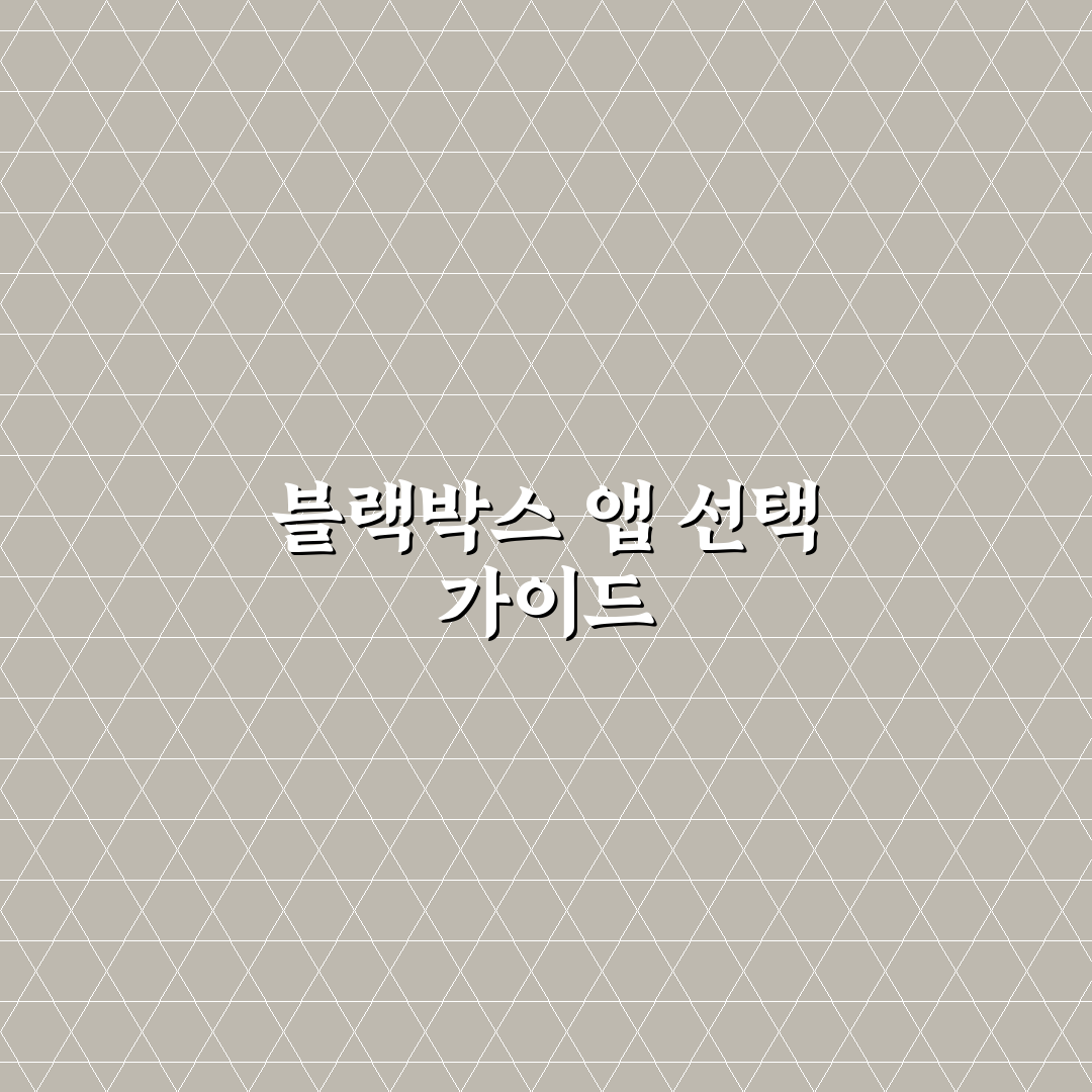 휴대폰 블랙박스 어플 추천과 꿀팁 정리